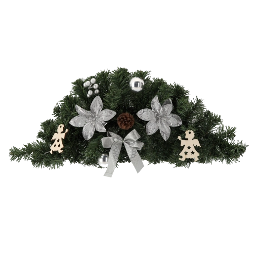 Décoration de Noël suspendue 60 cm – argentée