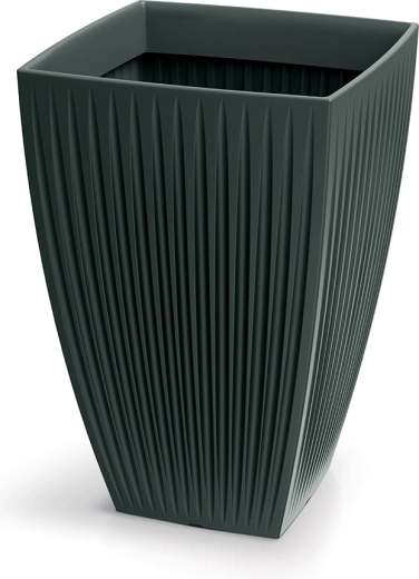 Jardinière carrée haute Latia 40 × 40 × 58 cm anthracite