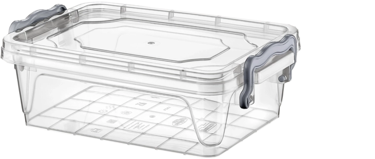 Conteneur en plastique Multi Box 1,2 l avec couvercle et clips