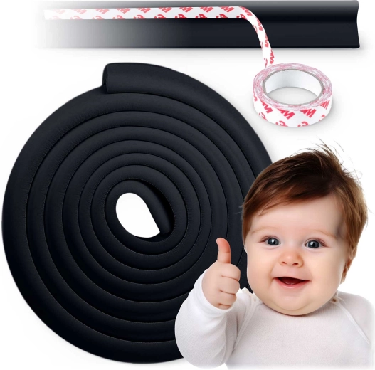 Bande de protection en mousse pour arêtes RICOKIDS, noire, 6 m