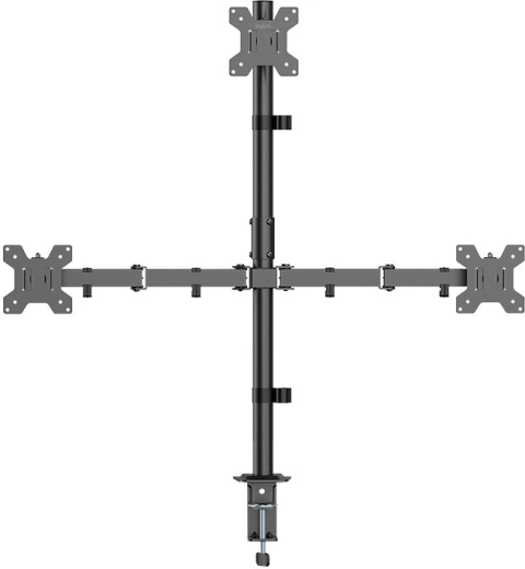 Support pour 3 moniteurs 17–27" avec capacité de charge de 10 kg par bras