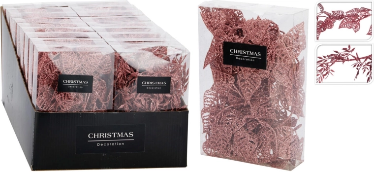 Guirlande à feuilles 180 cm rose