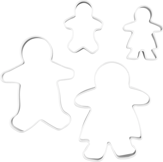 Lot de 4 emporte-pièces en acier inoxydable pour biscuits