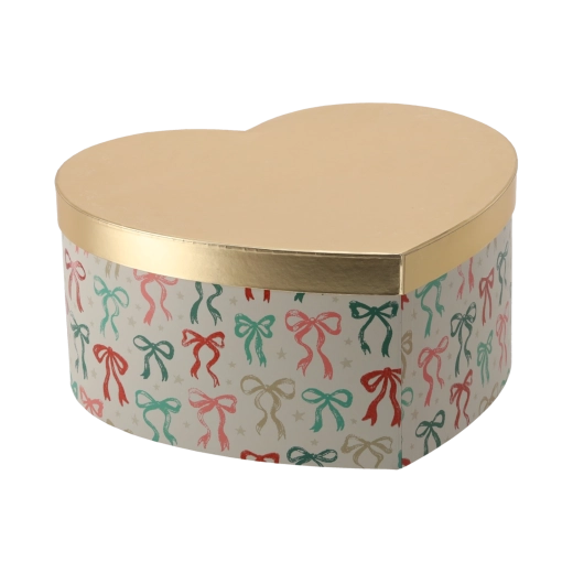 Boîte cadeau de Noël en forme de cœur 32 × 29 × 15 cm - 1 pièce