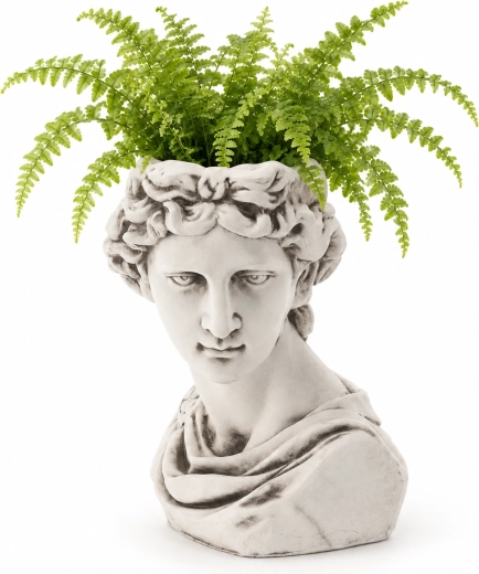 Buste décorative d’Apollon – cache-pot 25,5 × 20,5 × 31,5 cm