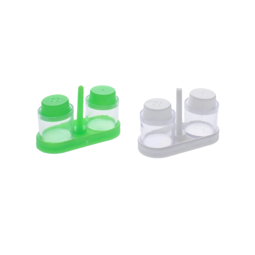 Set compact de salière et poivrière en plastique 6 × 4 cm