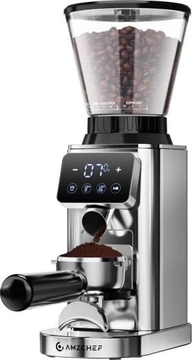 Moulin à café électrique AMZCHEF (argenté)