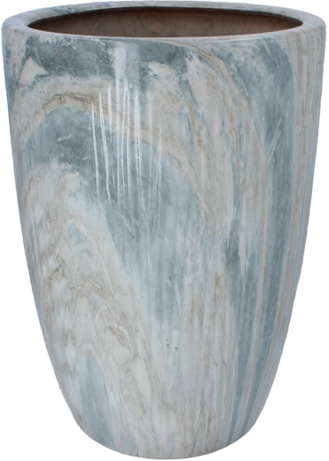 Cache-pot en céramique effet marbre 30,5 × 30,5 × 42,5 cm