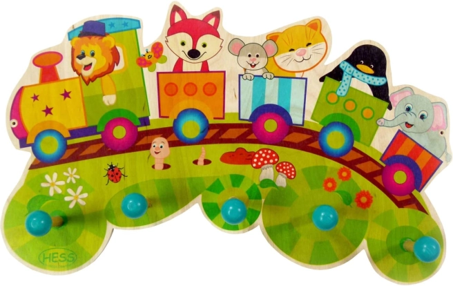 Porte-manteau train avec animaux