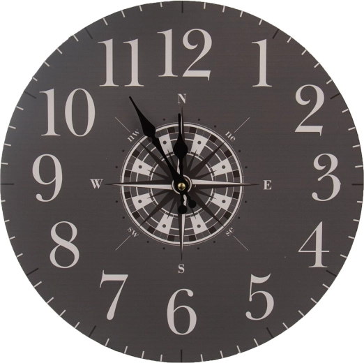 Horloge murale boussole 34 cm