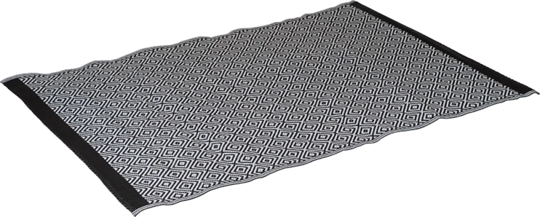 Tapis de pique-nique réversible 180 × 120 cm, noir et blanc, imperméable