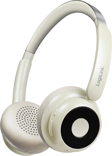 Casque sans fil supra-auriculaire avec microphone LOGILINK AuraSolo, Bluetooth 6.0, ANC, marron