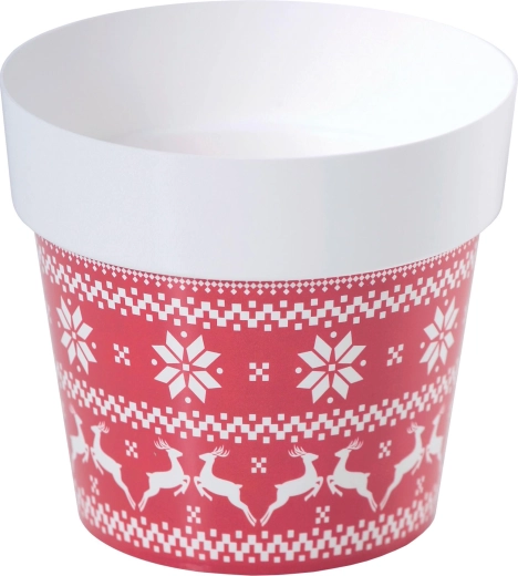 pot de fleurs avec impression, diamètre 12 cm, plastique, motif s2