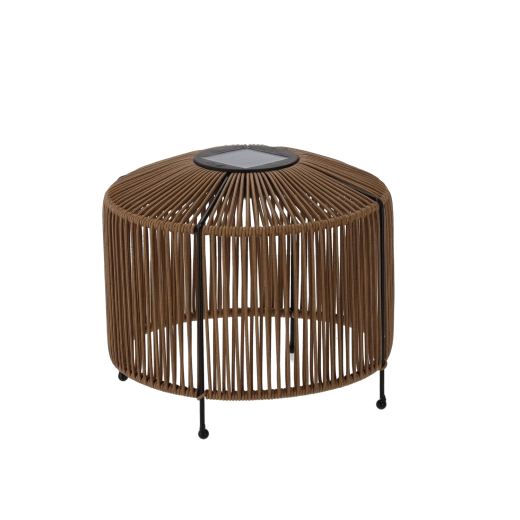 Lanterne LED solaire marron de 18 cm
