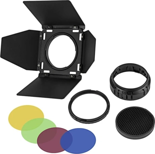 Godox BD-10 volets (barn doors) et filtres colorés pour AD300Pro