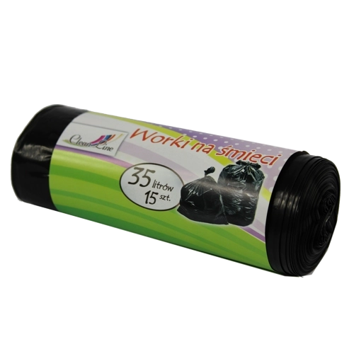 Sacs poubelle noirs extra résistants avec lien de serrage 35 l