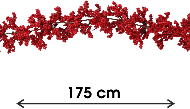 Guirlande de Noël Bożonar avec motif de sorbier 175 cm