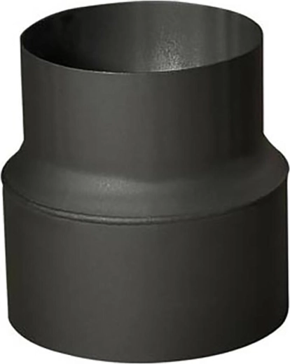 Réducteur de conduit de fumée tubulaire 180/130 mm, longueur 160 mm, épaisseur 1,5 mm, noir