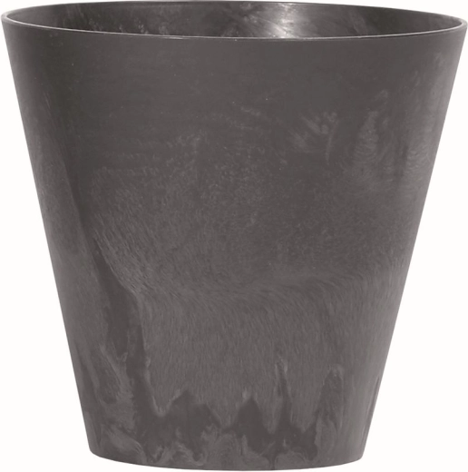 Pot Tubus Effet Béton anthracite 25 cm avec insert