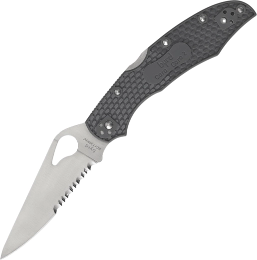Byrd Cara Cara 2 Lightweight couteau de poche pliant, FRN noir, lame combo