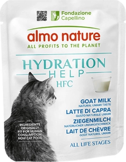 Almo Nature HFC Hydratation Help lait de chèvre pour chats 50 g
