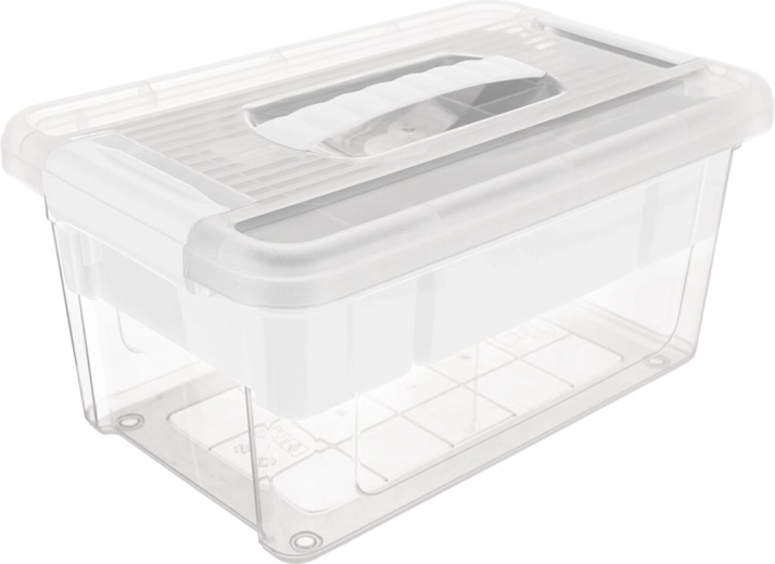 Boîte de rangement Multi Stormax rectangulaire 5 l avec insert, blanche
