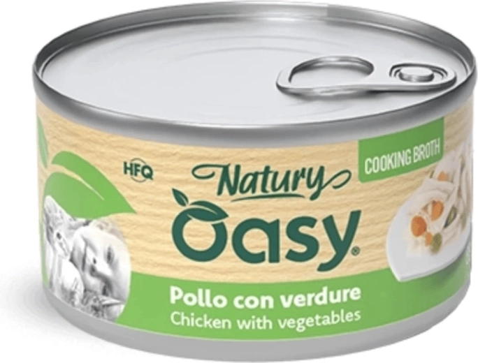 Oasy bouillon pour chats poulet avec légumes 85 g