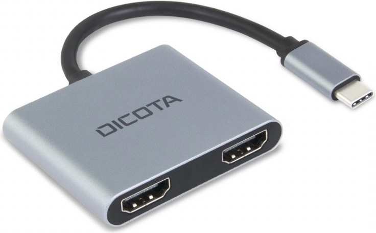 Station d’accueil mini USB‑C portable Dicota 4‑en‑1 4K, 2× HDMI, PD 100 W