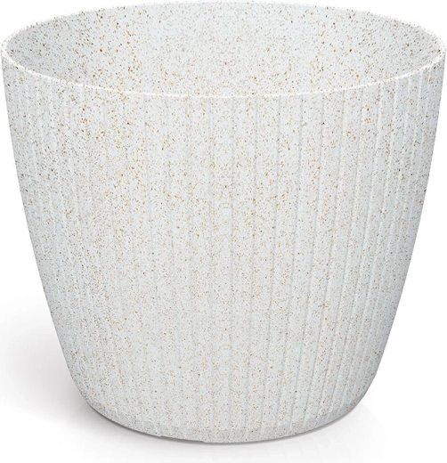 Cache-pot Lamia Eco Wood 23,8 cm blanc
