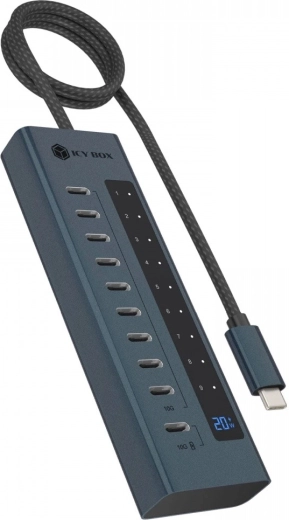 Hub USB-C IB-HUB1450-C31, 10× USB-C Gen 2 avec adaptateur secteur