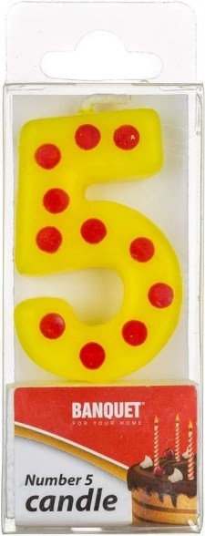 Bougie d’anniversaire chiffre 5 MY PARTY