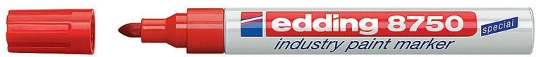 Marqueur peinture industriel Edding 8750, rouge