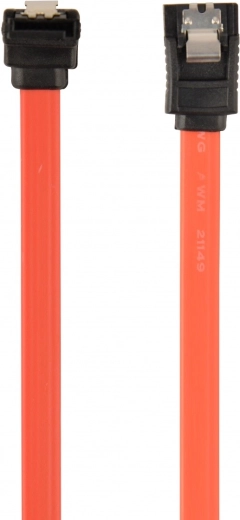 Câble de données SATA III 30 cm avec loquets métalliques, connecteur droit + coudé