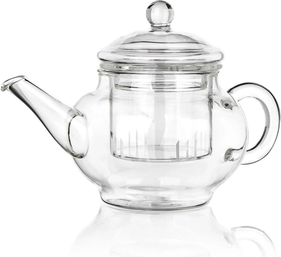 Théière en verre à double paroi avec infuseur 0,28 l