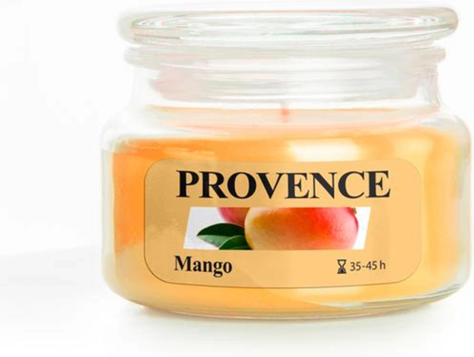Bougie parfumée en verre PROVENCE mangue 45 heures
