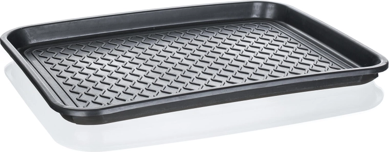 Égouttoir à chaussures 50 × 38 cm, plastique noir