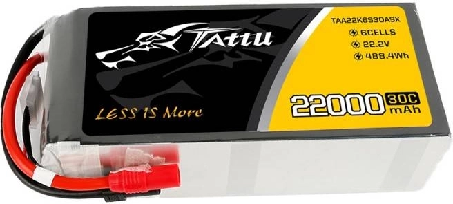 Batterie LiPo Tattu 22000 mAh 22,2 V 6S 30C avec connecteurs AS150/XT150