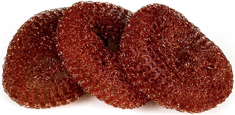 Éponge métallique en cuivre pour vaisselle, lot de 3