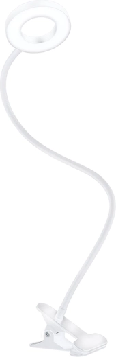Solight lampe de bureau LED dimmable avec pince, blanche, 300 lm, avec température de lumière réglable, USB