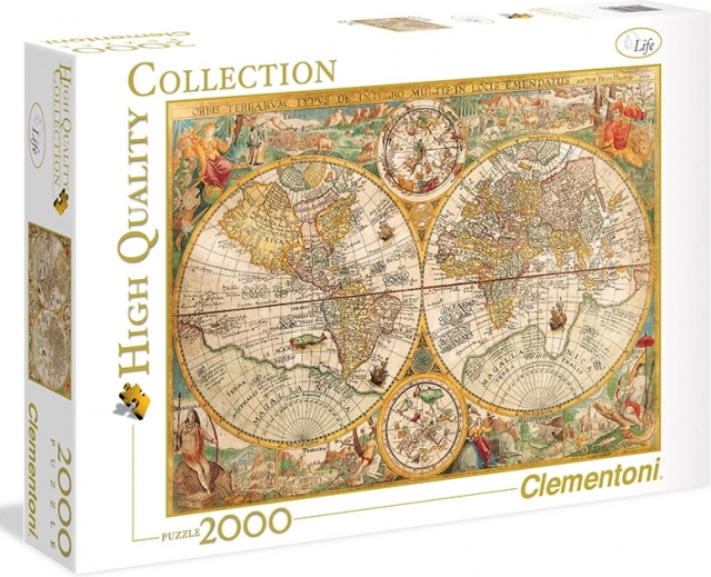 Puzzle 2000 pièces Carte du monde ancienne