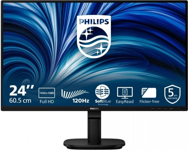 Moniteur 23,8" IPS 120 Hz avec HDMI, DisplayPort, VGA et haut-parleurs