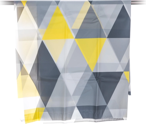 Rideau de douche PEVA triangles 180 × 200 cm