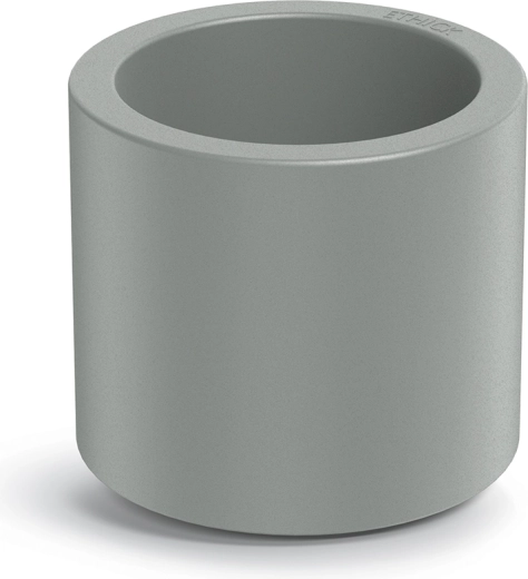 Cache-pot Tubla Round 38 cm gris béton avec insert