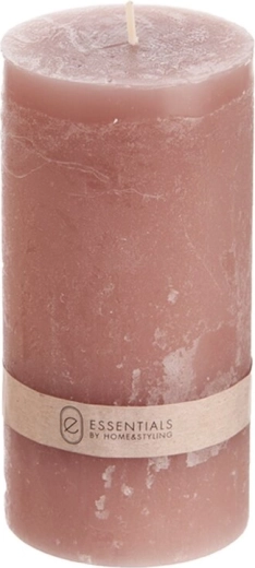 Bougie cylindrique rose 14 cm