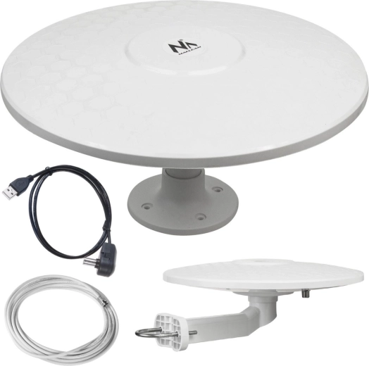 Antenne active omnidirectionnelle DVB-T/T2 HEVC H.265 MACLEAN ECOCAMP