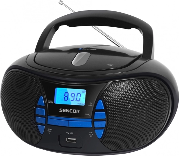 Sencor SPT 2700 BK boombox avec lecteur CD, Bluetooth et radio FM - 1 pièce