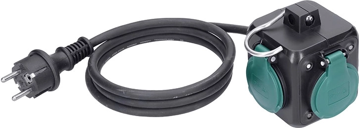 Câble prolongateur Solight en forme de cube 3 m, 3 prises, IP44 - 1 pièce