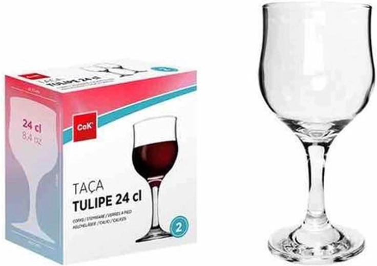 Set de verres à vin rouge Tulipe 240 ml (2 pcs)