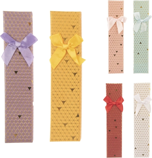 Boîte cadeau en papier 4 × 19 cm, assortiment 6 variantes