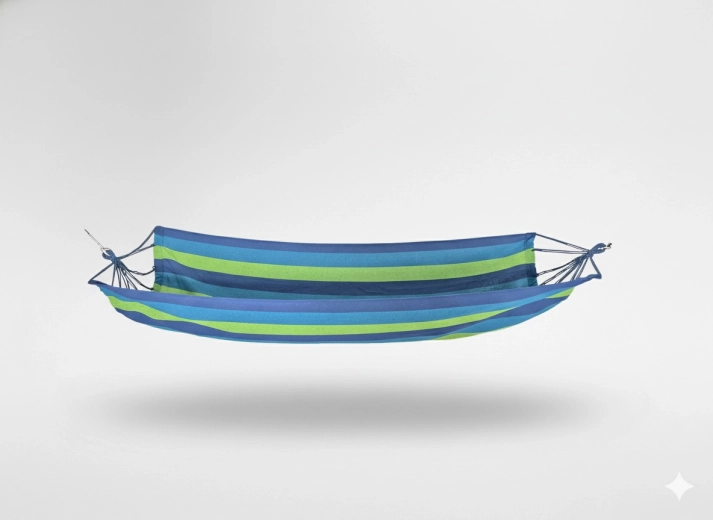 Hamac suspendu 200 × 100 cm rayures bleues